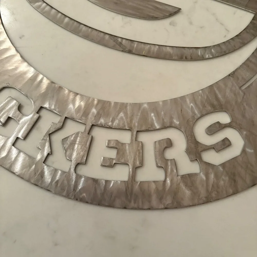 Handmade GREEN BAY Packers Metal Wall Art Sign‎ NFL Football Home Decor 16x17